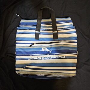 Tommy Bahama Canvas Fold Up Insulated Cooler Tote‎ Very Rare